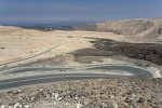 View from the Mountains East of the Jordan Valley with the Dead Sea in the distance. : Jordan