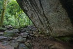 Pre-Columbian carvings at La Piedra Pintada (Colored stone) - El Valle. : Panama